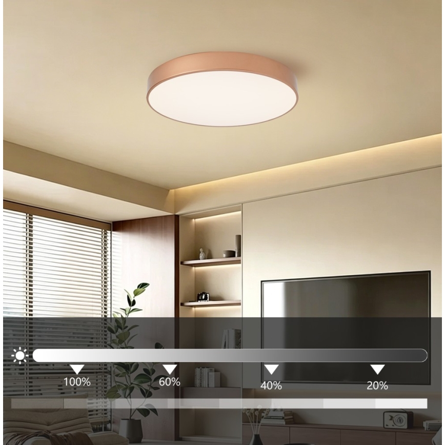 BRILAGI - Dimbart takarmatur POOL LED/60W/230V 3000-6000K Ø 50 cm kopparfärgad + fjärrkontroll