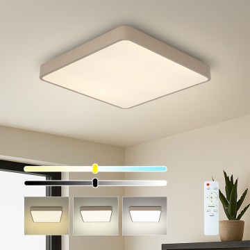 BRILAGI - Dimbart LED-takarmatur POOL SQUARE LED/36W/230V 3000-6000K 40x40 cm beige + fjärrkontroll
