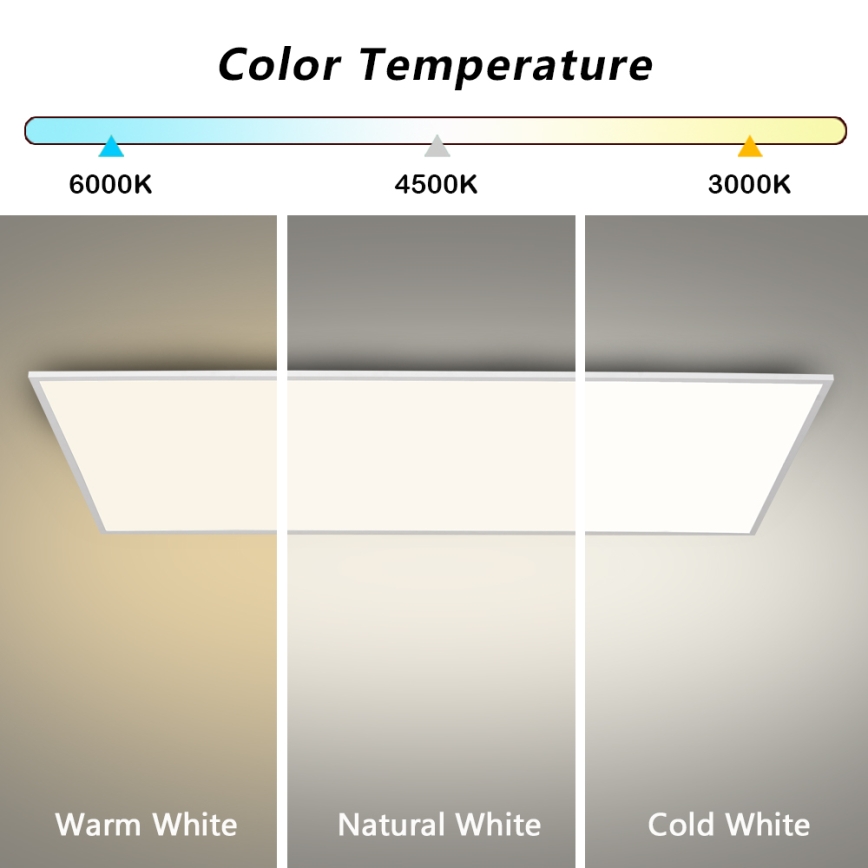 BRILAGI - Dimbar LED takarmatur SLIMFRAME LED/80W/230V 120x60 cm 3000-6000K vit + fjärrkontroll