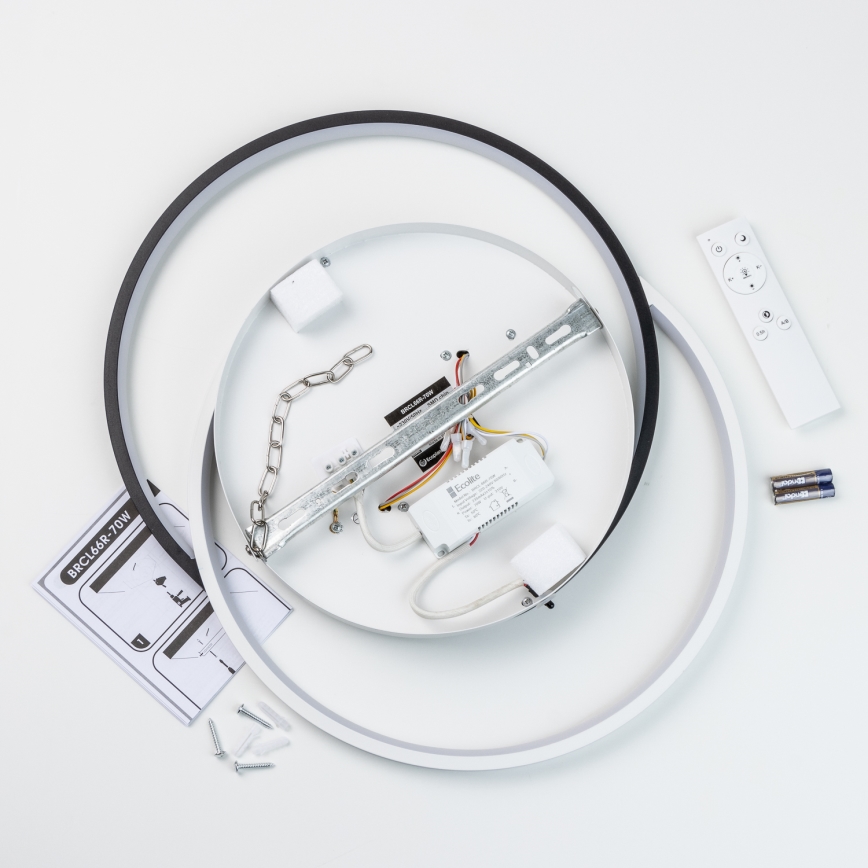 Brilagi - LED dimbar takarmatur VELO LED/70W/230V 3000-6500K 38x47,8 cm + fjärrkontroll