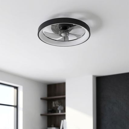 Brilagi - Dimmbar LED-takfläkt LED/34W/230V 3000–6500K Ø 50 cm svart + fjärrkontroll