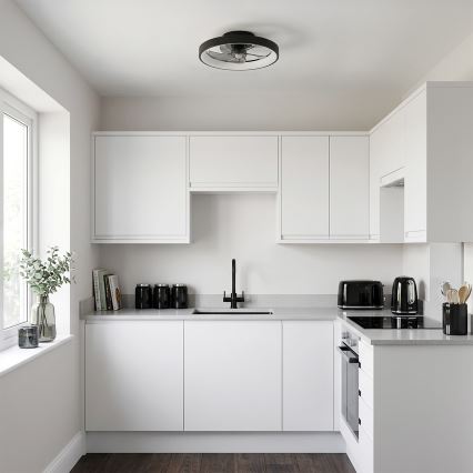 Brilagi - Dimmbar LED-takfläkt LED/34W/230V 3000–6500K Ø 50 cm svart + fjärrkontroll