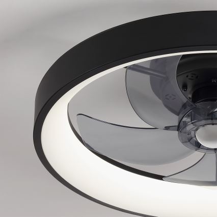 Brilagi - Dimmbar LED-takfläkt LED/34W/230V 3000–6500K Ø 50 cm svart + fjärrkontroll