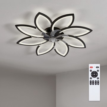 Brilagi - Dimbart LED-takfläkt LED/43W/230V 3000-6500K Ø 90 cm svart + fjärrkontroll