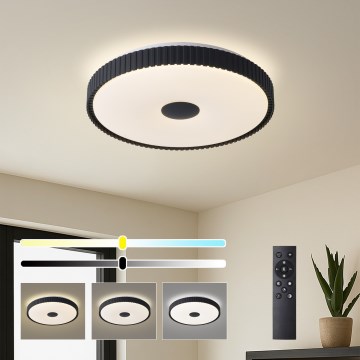 Brilagi - Dimbart LED-taklampa CORVO LED/72W/230V 3000-6000K svart Ø 50 cm + fjärrkontroll