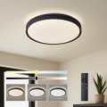 Brilagi - Dimbart LED-taklampa CORVO LED/72W/230V 3000-6000K svart Ø 50 cm + fjärrkontroll