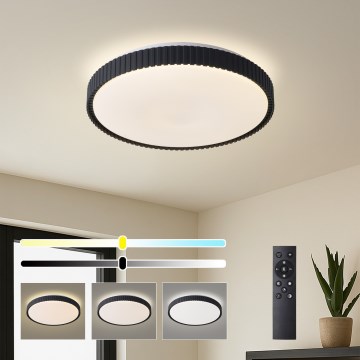 Brilagi - Dimbart LED-taklampa CORVO LED/72W/230V 3000-6000K svart Ø 50 cm + fjärrkontroll