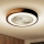 Brilagi - dimbart LED-taklampa med fläkt LED/30W/230V 3000-6500K Ø 50 cm svart/ek + fjärrkontroll
