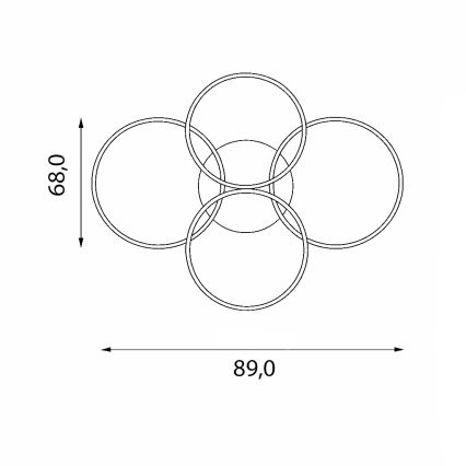 Brilagi - LED dimbar taklampa ORBITS LED/52W/230V 3000-6000K + fjärrkontroll