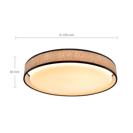 Brilagi - LED dimbar taklampa PILAR LED/48W/230V 3000-6500K Ø 43 cm + fjärrkontroll