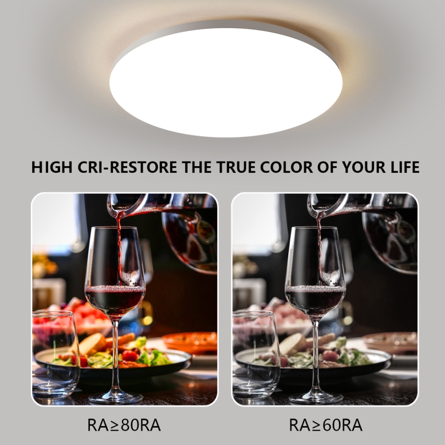 Brilagi - Dimbart takarmatur SMART LED/36W/230V Ø 48 cm 2700-6500K Wi-Fi Tuya + fjärrkontroll