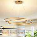 BRILAGI - Dimbart LED-takpendel på vajer TWISTER LED/105W/230V 3000-6000K Ø100 cm guld + fjärrkontroll