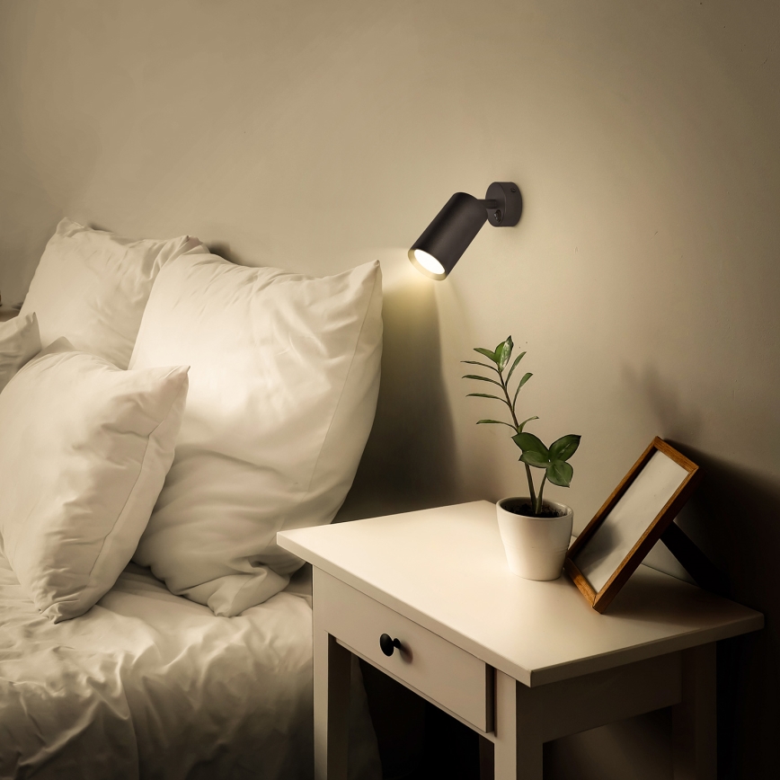 Brilagi - LED RGBW dimbar väggspotlight SELE 1xGU10/4,8W/230V 3000K svart + fjärrkontroll
