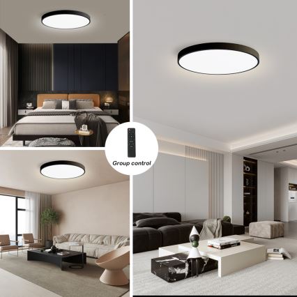 Brilagi - LED-dimbar taklampa POOL SMART LED/180W/230V 3000-6000K Ø 120 cm Wi-Fi Tuya svart + fjärrkontroll