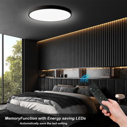 Brilagi - LED-dimbar taklampa POOL SMART LED/180W/230V 3000-6000K Ø 120 cm Wi-Fi Tuya svart + fjärrkontroll