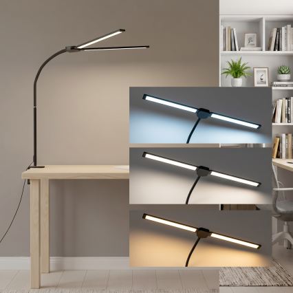 BRILAGI - Dimbart skrivbordslampa USB VARIO LED/14W/5V 3000-6000K svart
