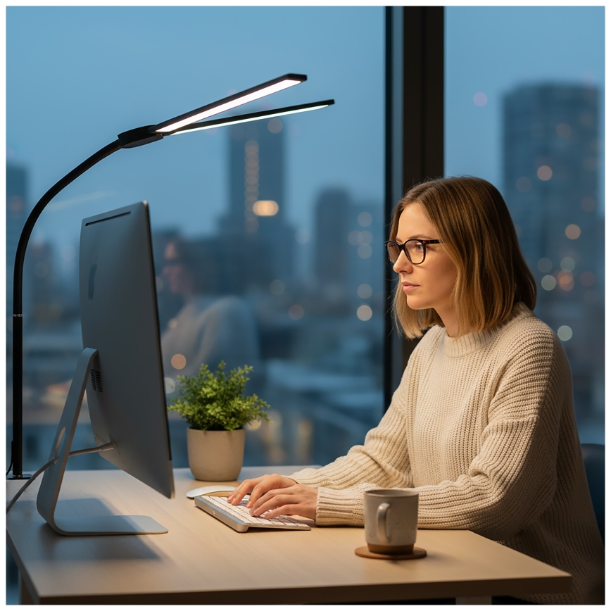 BRILAGI - Dimbart skrivbordslampa USB VARIO LED/14W/5V 3000-6000K svart