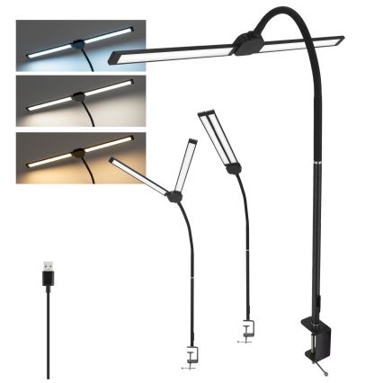 BRILAGI - Dimbart skrivbordslampa USB VARIO LED/14W/5V 3000-6000K svart