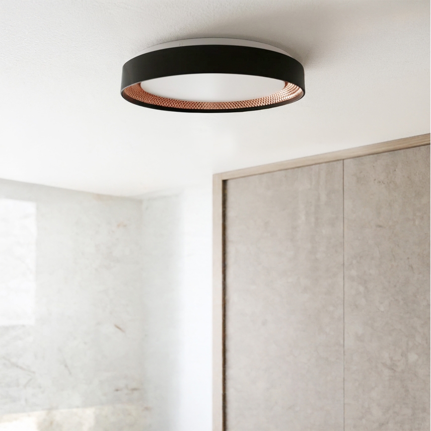 BRILAGI - Dimbar LED-taklampa WALDO LED/48W/230V 3000–6500K Ø40 cm svart/guld + fjärrkontroll