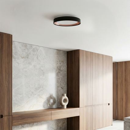 BRILAGI - Dimbar LED-taklampa WALDO LED/48W/230V 3000–6500K Ø40 cm svart/guld + fjärrkontroll