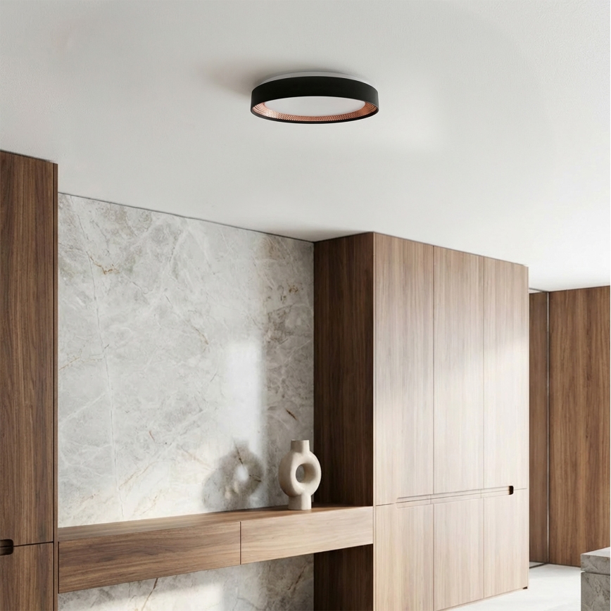 BRILAGI - Dimbar LED-taklampa WALDO LED/48W/230V 3000–6500K Ø40 cm svart/guld + fjärrkontroll