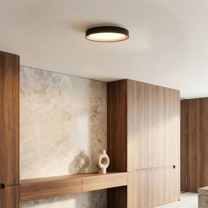 BRILAGI - Dimbar LED-taklampa WALDO LED/48W/230V 3000–6500K Ø40 cm svart/guld + fjärrkontroll