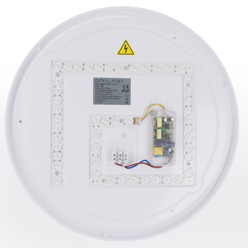 BRILAGI - Dimbar LED-taklampa WALDO LED/48W/230V 3000–6500K Ø40 cm svart/guld + fjärrkontroll