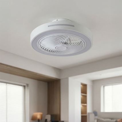 Brilagi - LED dimbar taklampa med fläkt LED/38W/230V 3000-6500K Ø 46 cm vit + fjärrkontroll