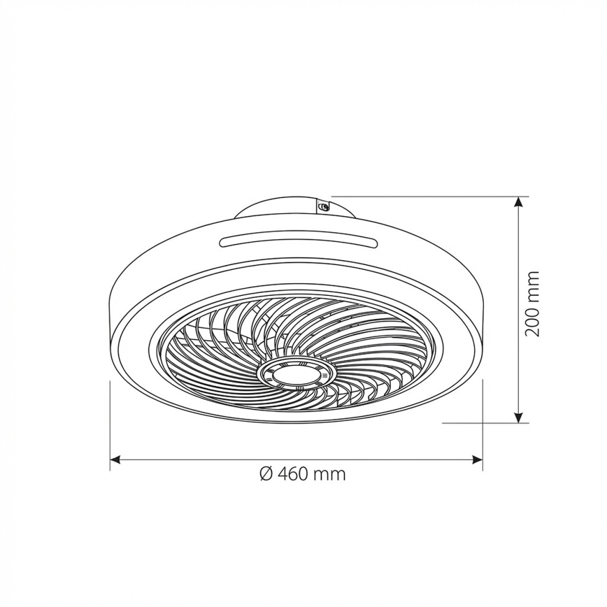 Brilagi - LED dimbar taklampa med fläkt LED/38W/230V 3000-6500K Ø 46 cm vit + fjärrkontroll