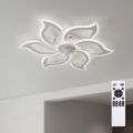 Brilagi - Dimbbar takfläkt med LED, 34W/230V, Ø 83 cm, vit + fjärrkontroll