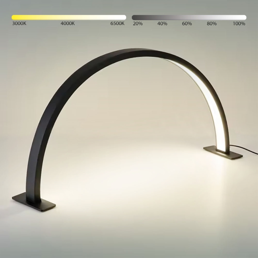 BRILAGI - LED dimbar bågformad bordslampa för modellbygge RADIO LED/30W/24/230V 3000/4000/6500K svart