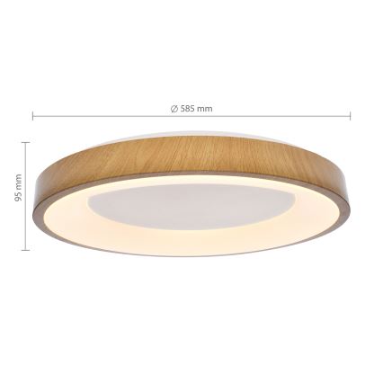 Brilagi - LED-dimmbar takarmatur DORIA LED/60W/230V 3000–6500 K Ø 60 cm + fjärrkontroll
