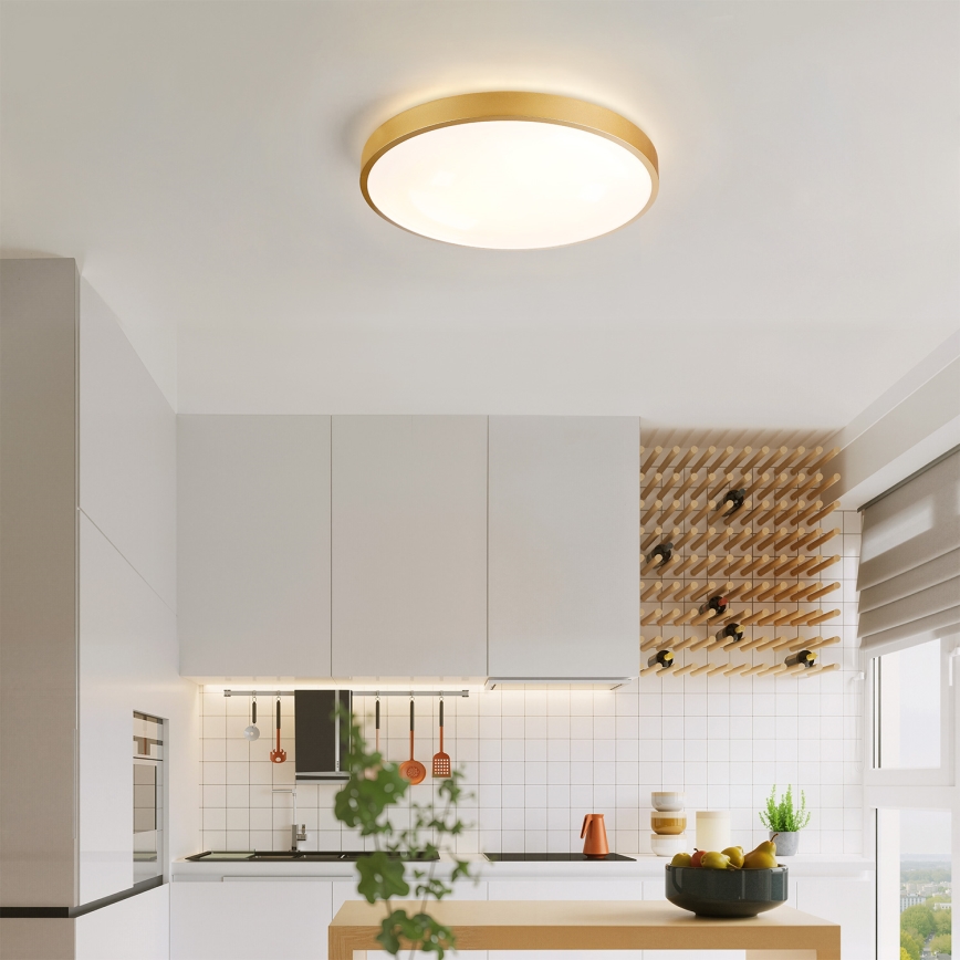 Brilagi - Dimbart LED-takarmatur GLASS POOL DOUBLE LED/48W/230V 3000-6000K 40 cm guld + fjärrkontroll