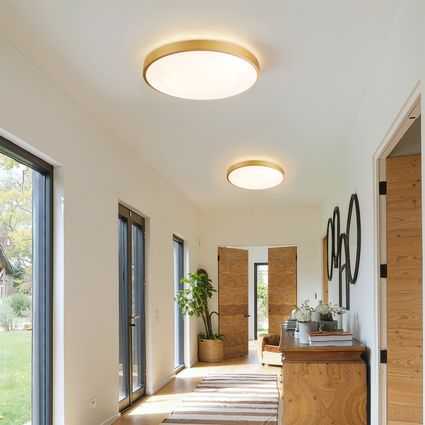 Brilagi - Dimbart LED-takarmatur GLASS POOL DOUBLE LED/48W/230V 3000-6000K 40 cm guld + fjärrkontroll