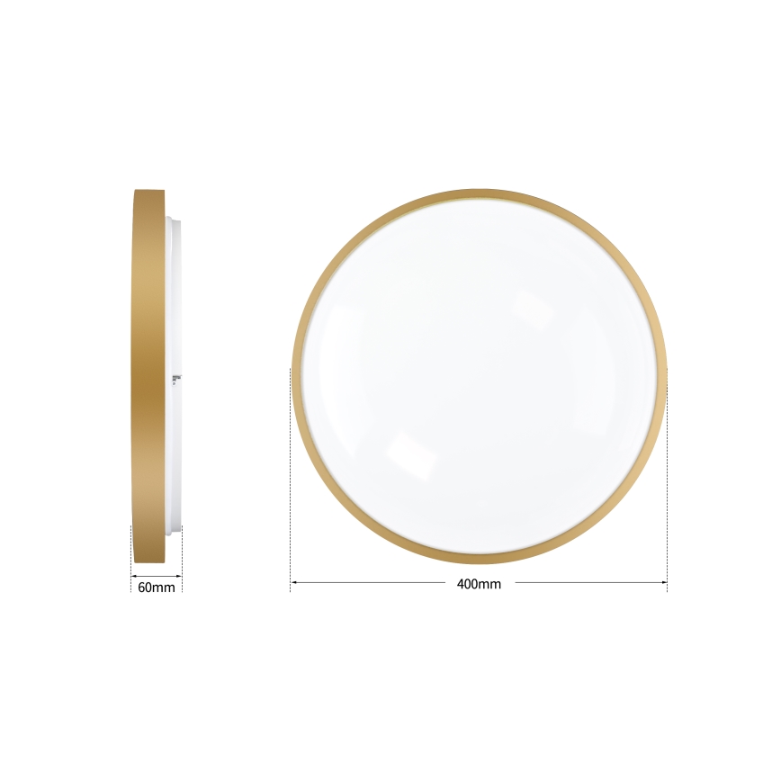 Brilagi - Dimbart LED-takarmatur GLASS POOL DOUBLE LED/48W/230V 3000-6000K 40 cm guld + fjärrkontroll