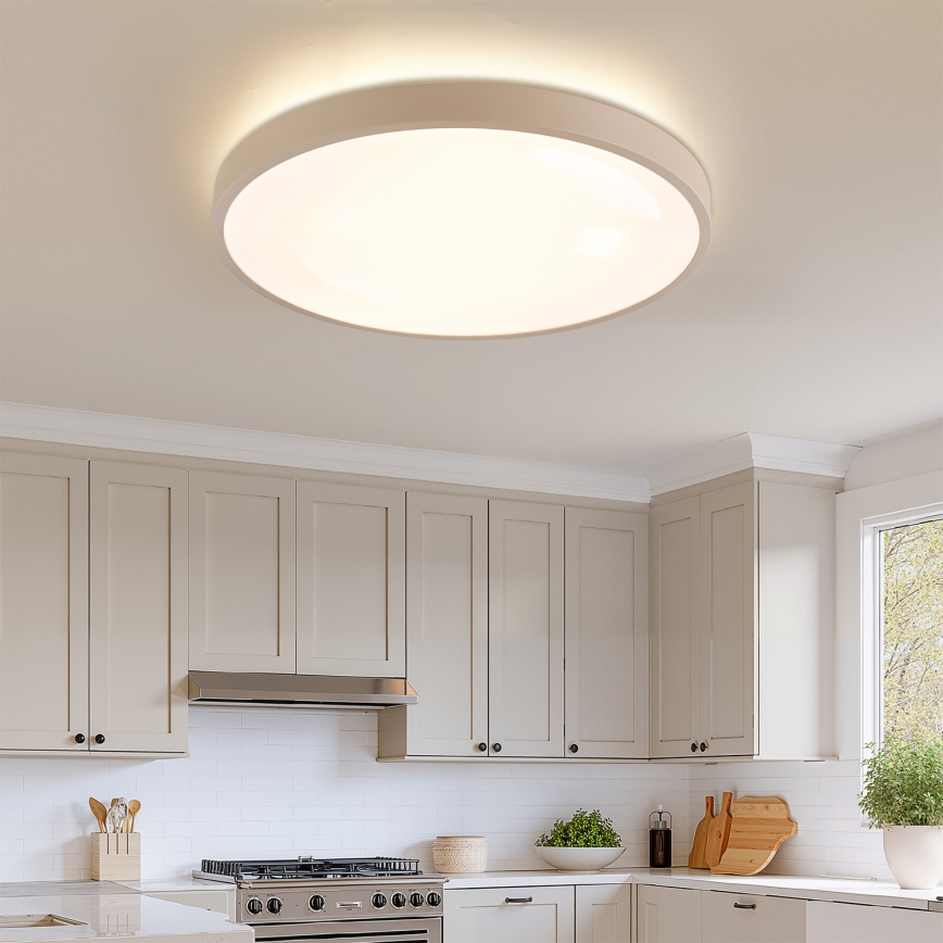 Brilagi - Dimbar LED-taklampa GLASS POOL DOUBLE LED/80W/230V 3000-6000K 60 cm beige + fjärrkontroll