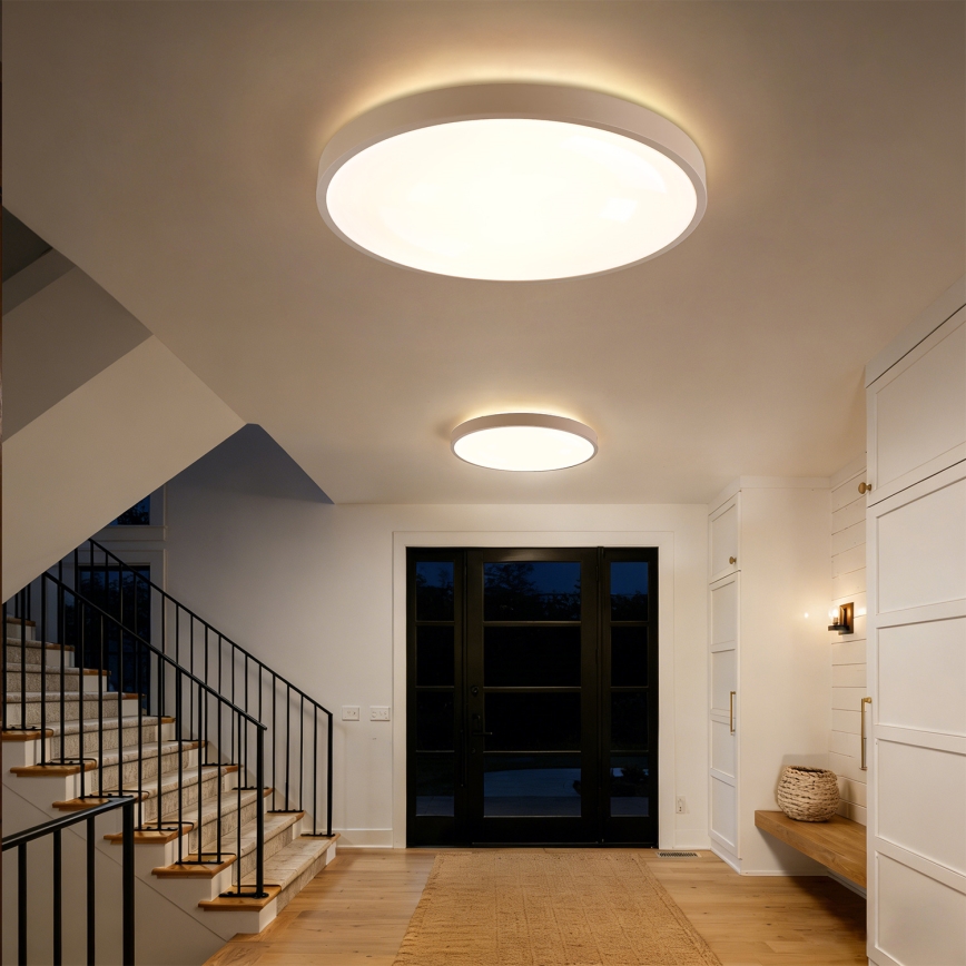 Brilagi - Dimbar LED-taklampa GLASS POOL DOUBLE LED/80W/230V 3000-6000K 60 cm beige + fjärrkontroll