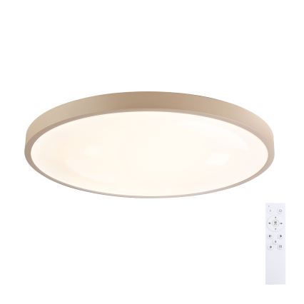 Brilagi - Dimbar LED-taklampa GLASS POOL DOUBLE LED/80W/230V 3000-6000K 60 cm beige + fjärrkontroll