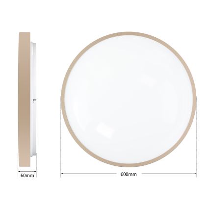 Brilagi - Dimbar LED-taklampa GLASS POOL DOUBLE LED/80W/230V 3000-6000K 60 cm beige + fjärrkontroll