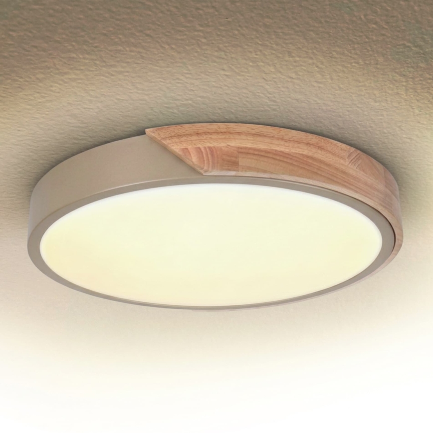BRILAGI - LED dimbar taklampa PILANA LED/48W/230V 3000-6500K ek/beige Ø 40 cm + fjärrkontroll
