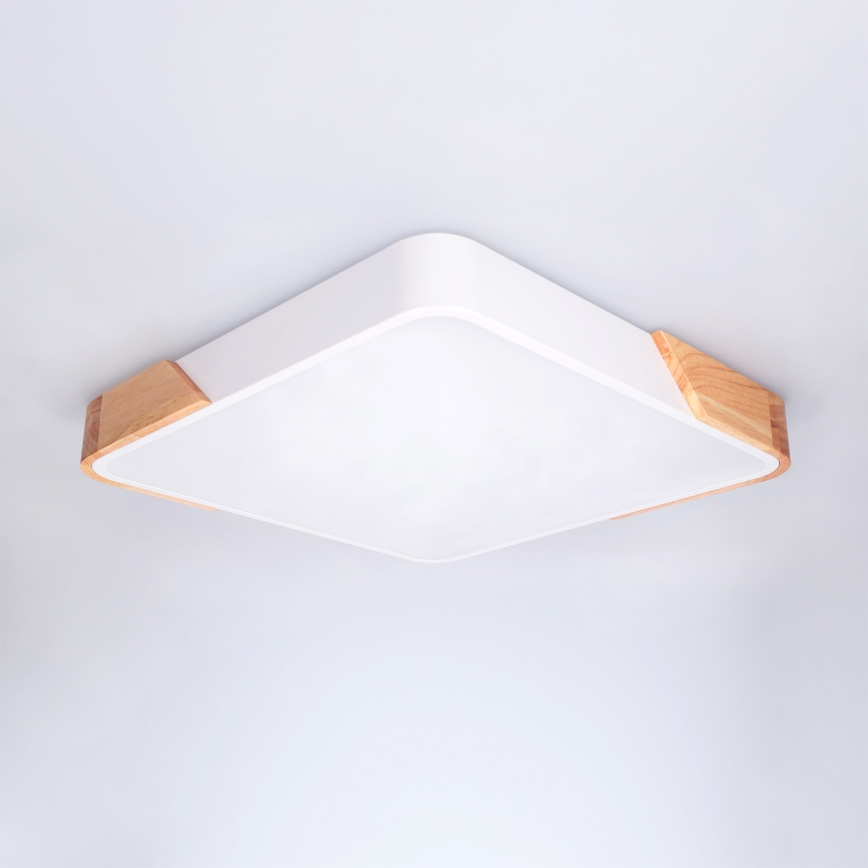 Brilagi - Dimbart LED-takarmatur PILANA LED/48W/230V 3000-6500K ek/vit 42x42 cm + fjärrkontroll