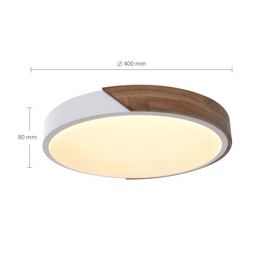 Brilagi - dimbart LED-takarmatur PILANA LED/48W/230V ek/vit Ø 40 cm + fjärrkontroll