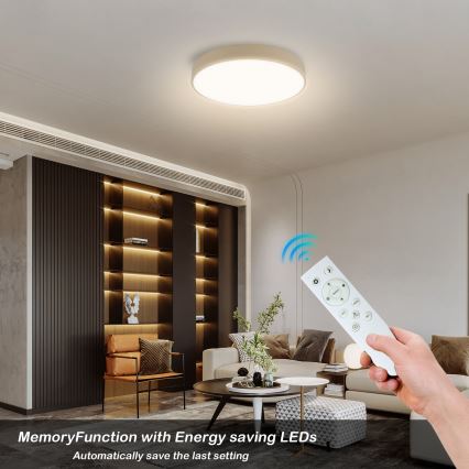 Brilagi - LED dimbar takarmatur POOL SMART LED/48W/230V 3000-6000K Ø 40 cm Wi-Fi Tuya beige + fjärrkontroll