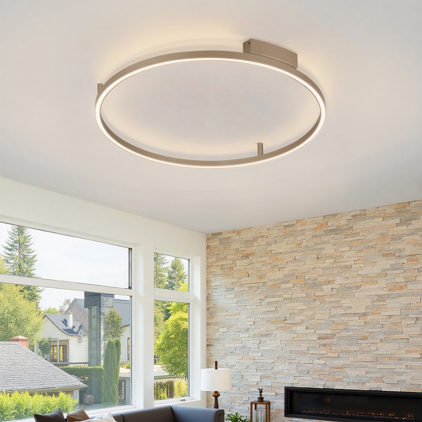 Brilagi - LED-dimbar taklampa PORTOFINO LED/60W/230V 3000-6000K Ø 80 cm beige + fjärrkontroll