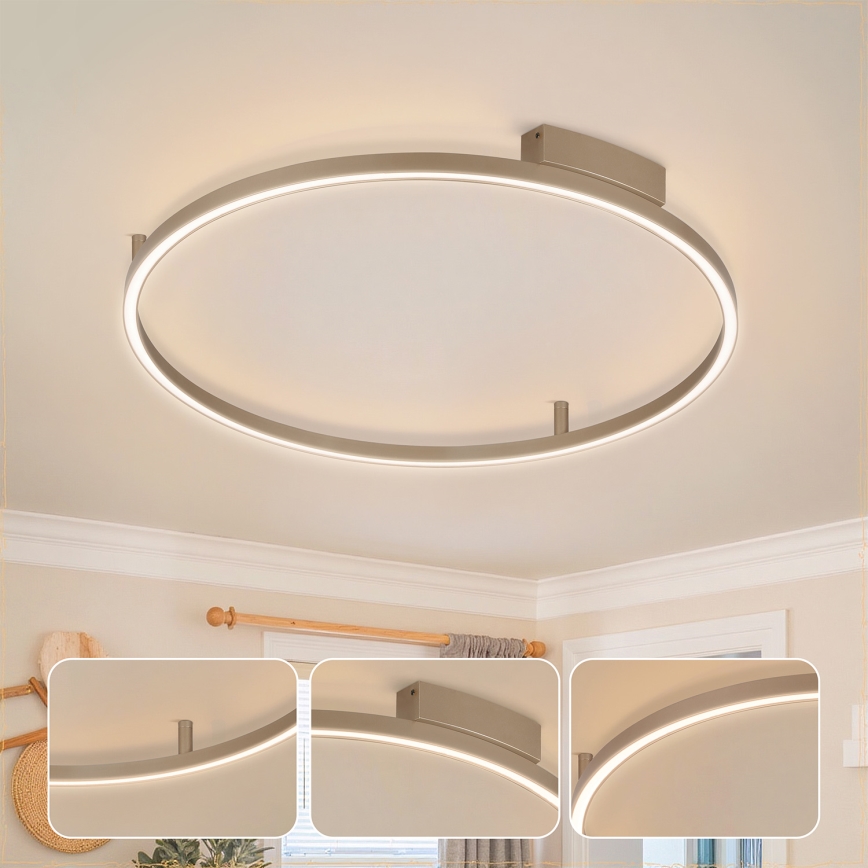 Brilagi - LED-dimbar taklampa PORTOFINO LED/60W/230V 3000-6000K Ø 80 cm beige + fjärrkontroll