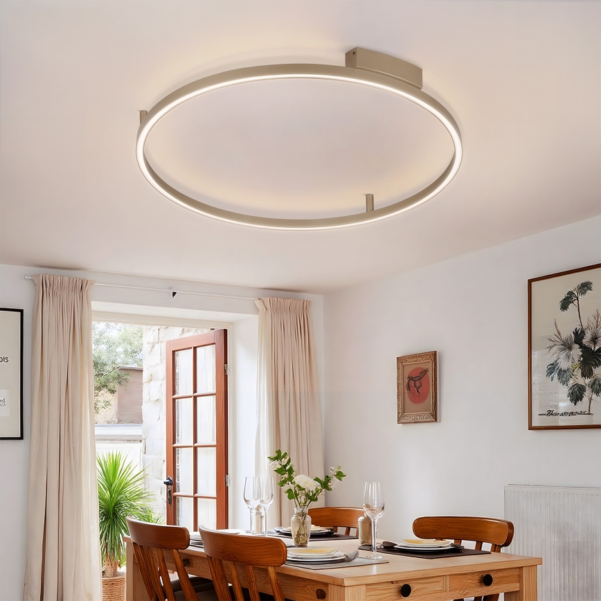 Brilagi - LED-dimbar taklampa PORTOFINO LED/60W/230V 3000-6000K Ø 80 cm beige + fjärrkontroll