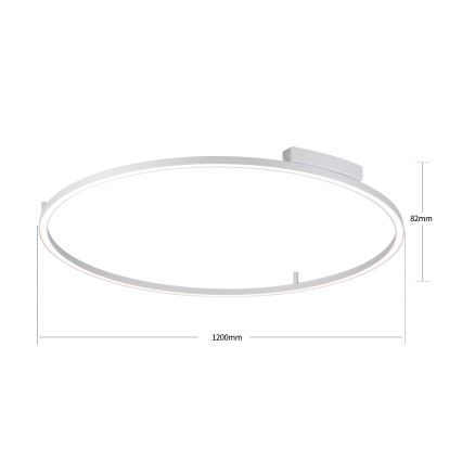 Brilagi - Dimmbar LED-taklampa PORTOFINO LED/85W/230V 3000-6000K Ø 120 cm silver + fjärrkontroll