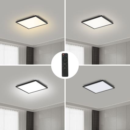 Brilagi - LED Dimbar takarmatur SLIMFRAME LED/25W/230V 30x30 cm 3000-6000K svart + fjärrkontroll