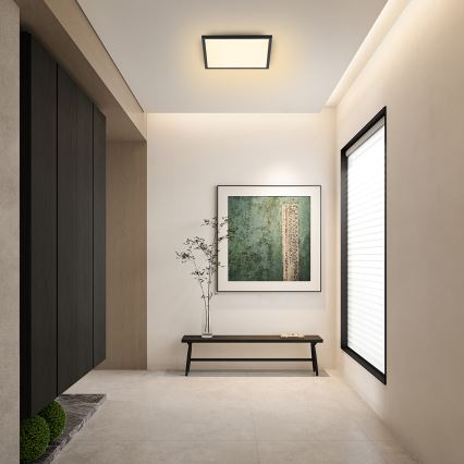 Brilagi - LED Dimbar takarmatur SLIMFRAME LED/25W/230V 30x30 cm 3000-6000K svart + fjärrkontroll