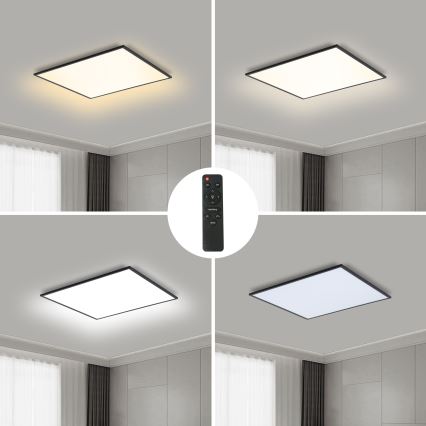 Brilagi - Dimbar LED-takarmatur SLIMFRAME LED/36W/230V 45x45 cm 3000-6000K svart + fjärrkontroll